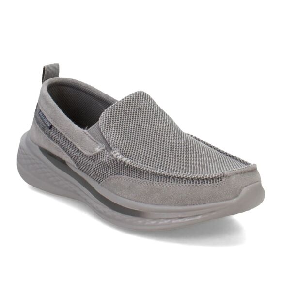 Skechers Slade Munson Slip On Shoe Men’s Size 7.5 Gray Suede Mesh Comfort Casual - Picture 1 of 10